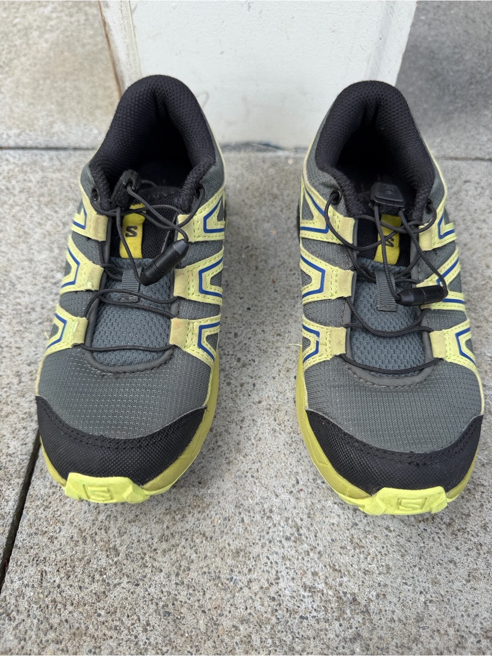 Salomon Kids Trail Sneakers - Gray & Yellow-Green